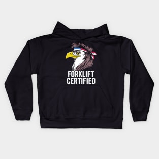 Forklift Certified Funny Forklift Driver Kids Hoodie